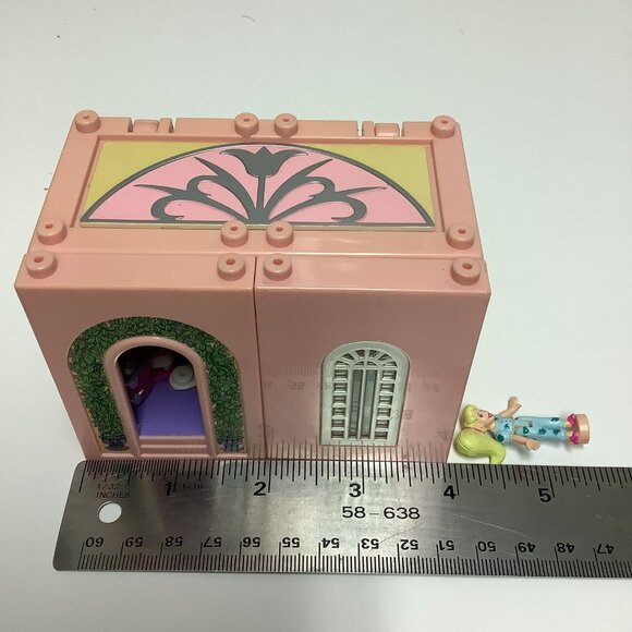 Vintage Polly Pocket Dream Builders Master Bedroom with Doll & Dog Figures 1999 - Picture 11 of 16